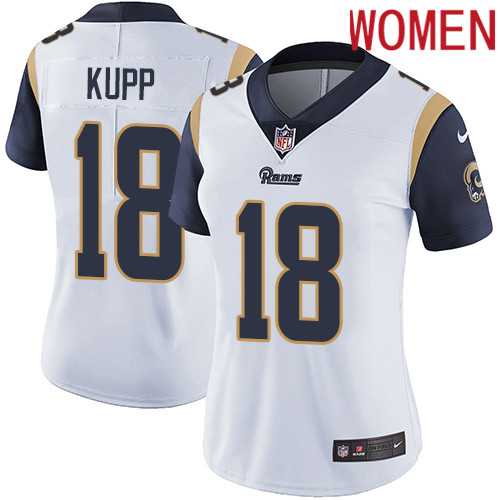 2019 Women Los Angeles Rams #18 Kupp white Nike Vapor Untouchable Limited NFL Jersey->women nfl jersey->Women Jersey